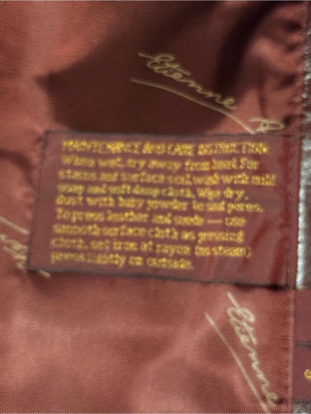 Etienne Aigner Burgundy Leather Blazer 6 - Picture 12 of 15